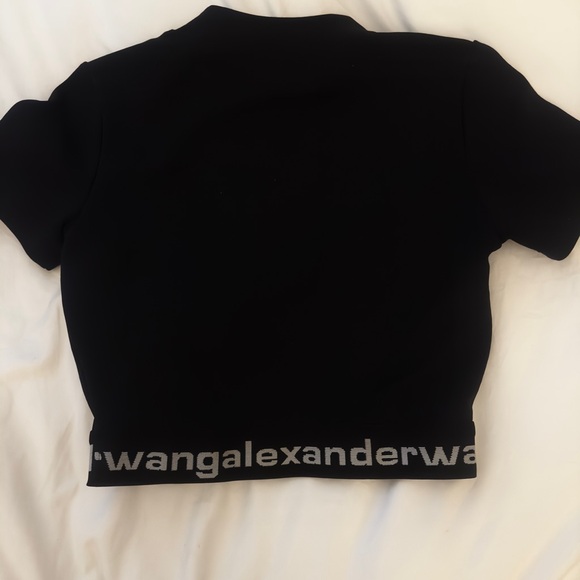 Authentic Alexander Wang Black logo cropped top - Picture 3 of 5
